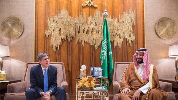 محمد بن سلمان يبحث مع وزير خزانة أميركا فرص الاستثمار